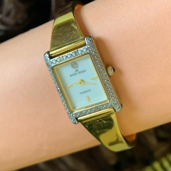 Anne Klein diamond gold watch main image 4